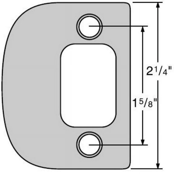 Kwikset 84638 2-1/4" Full Lip Strike Plate - Nickel