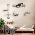 thumbnail image 2 of PawHut Cat Wall Shelf w/ Scratching Post, Play Balls, Platforms, Hammock, 2 of 9