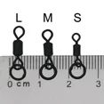 thumbnail image 3 of 20pcs Carp Fishing Micro Hook Ring Swivel Flexi Accessories For Carp Fishing Rolling Swivel with Ring for D-Rig Chod Rig Tackle 20PCS, 3 of 5