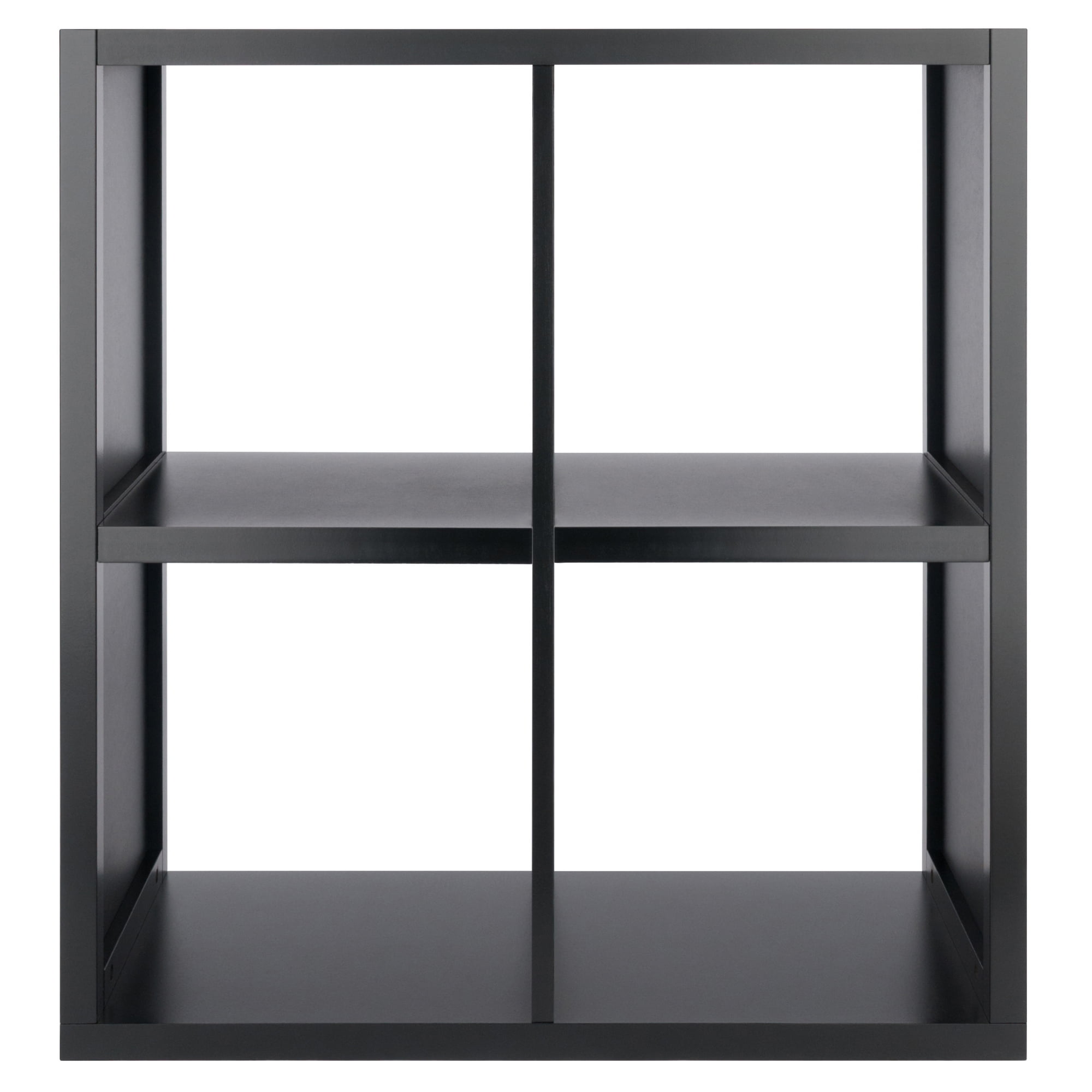 Winsome Wood Timothy 2x2 Storage Cube Shelf, Black Finish