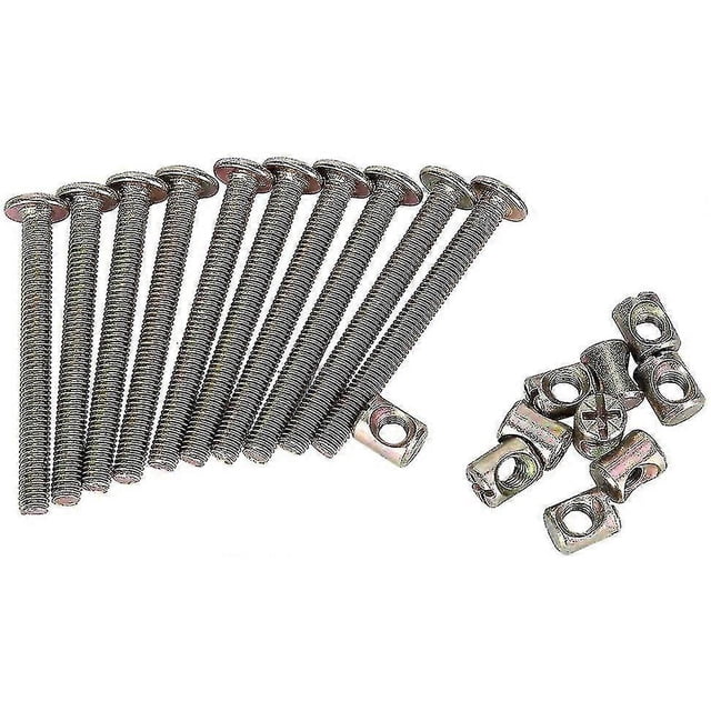M6 Furniture Bolt, Hex Socket Head Cap Screws Nuts For Crib Bunk Bed Chairs(60mm)