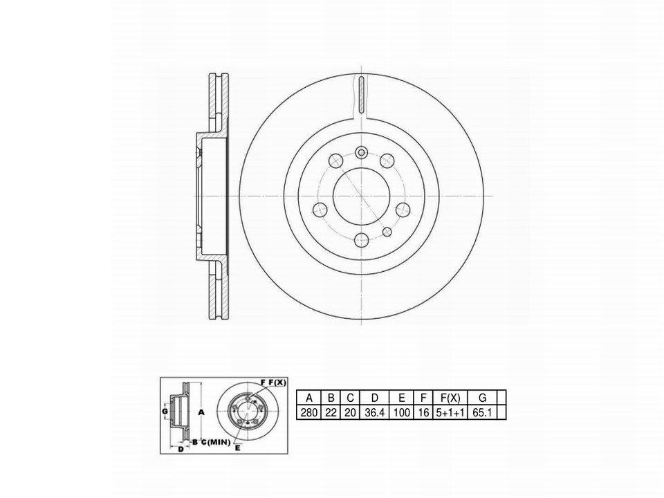 UltraHC Coated High Carbon Brake Rotor, Front UR000524, Volkswagen Jetta 2011-1999