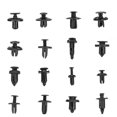 thumbnail image 1 of Kenally 350 Uds sujetadores de remache de coche Clips de ajuste de empuje automático de plástico Kit de parachoques de remache de pasador reemplazable Vehículos, repuestos y accesorios Mis Kenally VI000530-00, 1 of 1