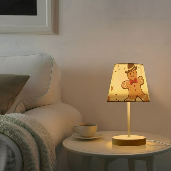 Gingerbread Cute Desk Lamp 3 Color Modes LED Table Lamp Nightstand Reading Light for Bedroom Living Room