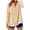 Khaki-button up blouse, variant on Long Sleeve Button Down Shirts for Women Trendy Plaid Striped Tops V Neck Casual Loose Blouse