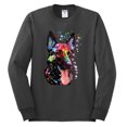 thumbnail image 2 of Wild Bobby Dean Russo German Shepherd Dog Lover Men Long Sleeve Shirt, Charcoal, Medium, 2 of 5