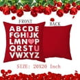 thumbnail image 5 of Valentine Pillow Covers 20 x 20 Inch ABC I Love You Valentines Day Heart Teacher Kids Throw Pillow Valentines Wedding Decorative Pillow Cases Couch Bedroom Outdoor Indoor Sofa Decor Red, 5 of 6