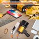 thumbnail image 2 of Rechargeable Spotlight 1000 Lumen Handheld Flashlight, Large Lightweight Searchlight, Gold Aluminium Alloy, 2 of 5