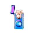 thumbnail image 3 of Teissuly Dual Flame Lighter With LED Blue Light Visible Tank, Creative Windproof Gas Torch Lighter, Dual Fire Butane Lighter With A Gift Box, Gifts For Men Teissuly WER202312130905, 3 of 3