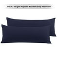 thumbnail image 1 of PiccoCasa Set of 2 Body Pillowcases Zippered Body Pillow Cover for Body Pillows, King Navy Blue, 1 of 8