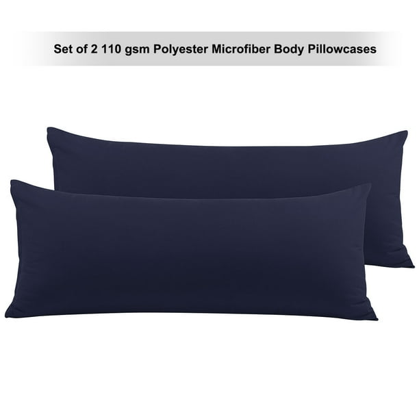 PiccoCasa Set of 2 Body Pillowcases Zippered Body Pillow Cover for Body