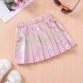 thumbnail image 4 of AWZXDE Girls Summer Skirt Colorful Pleated Rainbow Print Casual Tutu A Line Skirt For Toddler Kids 9M 5Y Pink, 4 of 8