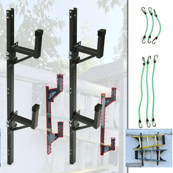 Adjustable Trailer Side Ladder Rack Exterior Wall Mount For Enclosed Trailers