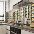 thumbnail image 3 of Clearance! Mosaics Creative 3D Tile Stickers Simulation Decoration DIY Floor Plane Wall Stickers Bright Film, 3 of 4