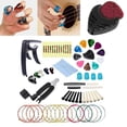 thumbnail image 1 of 41PCS Conjunto de instrumentos de guitarra que incluye guitarra Capo String Saddle Bridge Finger Picks Guitar Bass Ukulele Instrument CUTICAT limas de pulido de trastes, 1 of 8