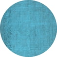 thumbnail image 1 of Ahgly Company Indoor Round Oriental Light Blue Industrial Area Rugs, 4' Round, 1 of 4