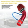 thumbnail image 2 of HLONK Power Flow Cold Air Intake Filter Induction Kit  Aluminum Alloy  Red  76mm/64mm, 2 of 12