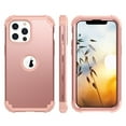 thumbnail image 2 of Dteck Case for Apple iPhone 13 Pro Max 6.1-inch,Shockproof Rubber Case 3-Layer Protection Armor Hybrid Hard Phone Back Cover for iPhone 13 Pro Max,Rosegold, 2 of 6