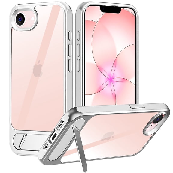 AICase For iPhone 17e Case Clear Back Military Grade Drop Protection Invisible Stand Shockproof Slim Case