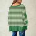 thumbnail image 3 of Ndbuld Tunic Shirts for Womens Long Sleeve Tops Casual V Neck Sweaters for Women Blouses Green XL, 3 of 5