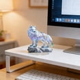 thumbnail image 5 of Acrylic Dragon Figurine Decorative Ornament for Desk Shelf Home Office Display Fantasy Themed 2D Art Sculpture Unique Design Durable Material Stand Included, 5 of 7