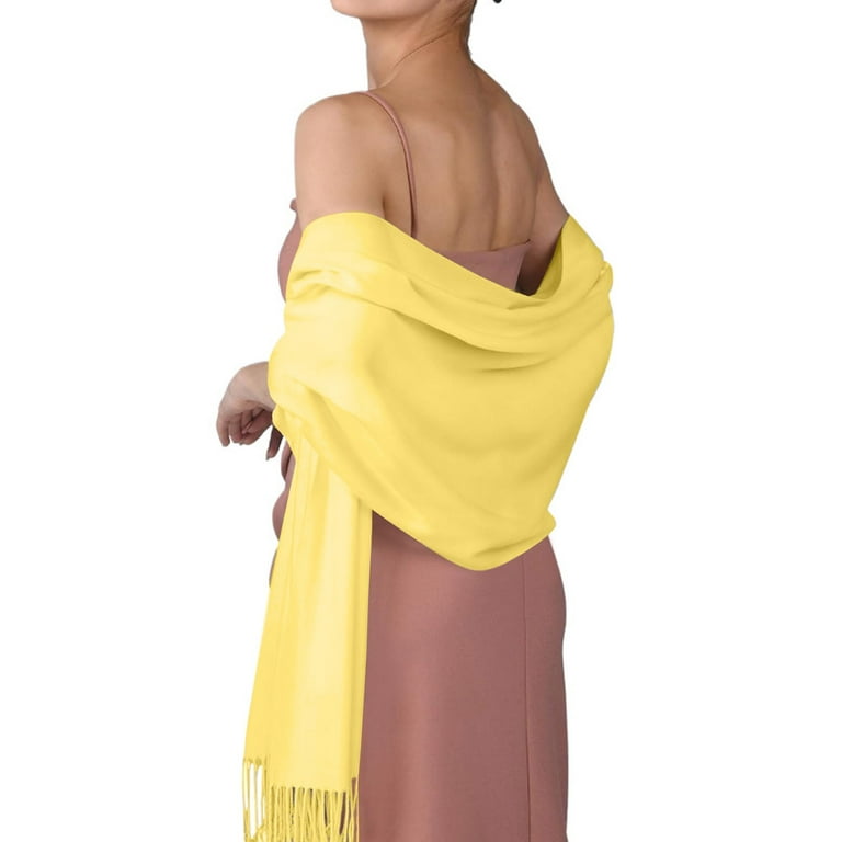Yellow Scarf Women's Imitation Shawl and Shawl Evening Gown Long