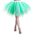thumbnail image 3 of DuoJiaJ Women's Tutu Mini Skirts Layered Adult Party Dancing Skirt Vintage Princess Puffy Skirts,Green M, 3 of 3