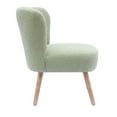 thumbnail image 4 of Modern 25" Wide Wingback Accent Chair with Water and Stain Resistant Boucle Upholstered Fabric, Desert Sage, 4 of 5