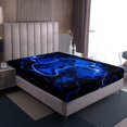 thumbnail image 3 of Erosebridal Cartoon Gamepad Sheet Set King, Geometry Bedding Sets King Size, Modern Video Game Decor 4pcs, 3 of 6