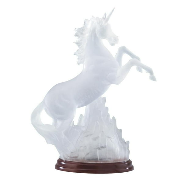 Dragon Crest Cute Unicorn Figurine, Lightup Led Statue Collectible