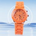 thumbnail image 2 of Reloj Mujer Correa de Silicona Relojes de Moda Femenina para la Vida Diaria Naranja, 2 of 5