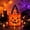 orange,D, variant on SHJHENG LED Halloween Candy Bags Up Halloween Party Bags Halloween Bags Up Candy Bags Multipurpose Reusable Bucket For Kids Halloween Supplies Favors