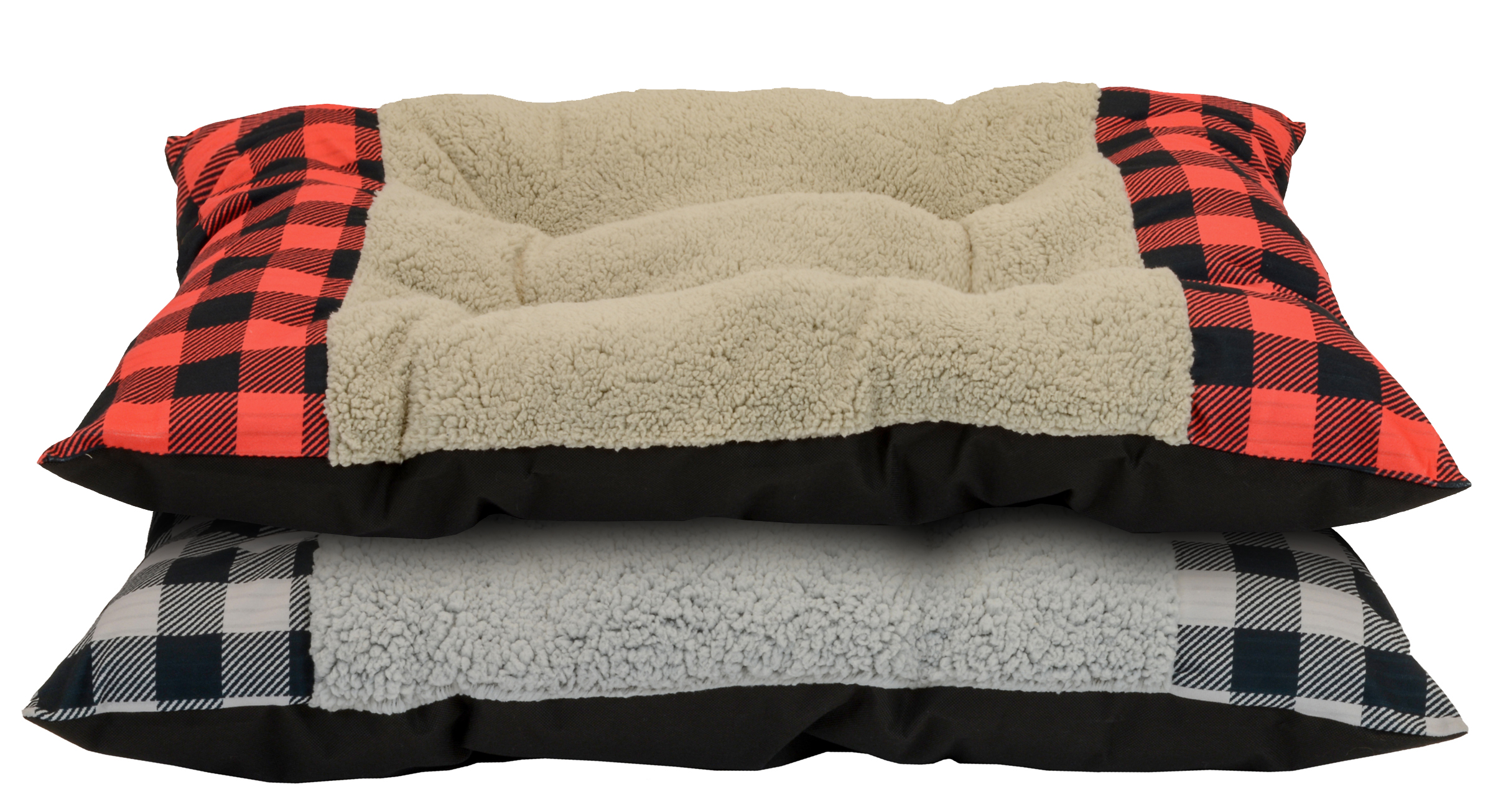 Holiday Time Plush Plaid Pet Bed, Gray, 27"L x 36"W x 3"H - image 2 of 3