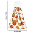 thumbnail image 3 of Pumpkins and Fall Leaves Hanging Towels with Loop Hand Towels Nylon Fastener Tape Design Dish Cloths 2 Pieces, 3 of 7