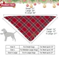 thumbnail image 4 of Pañuelos para perros ADOGGYGO con borlas navideñas a cuadros, tamaño pequeño, 4 of 6