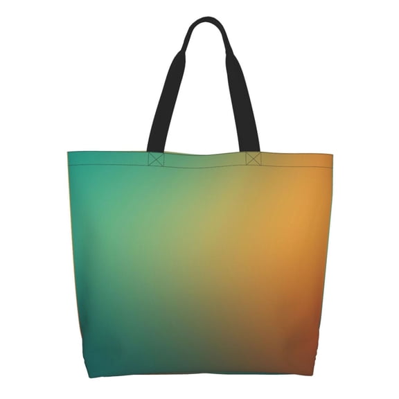 Rateoe Orange To Teal Gradient Tote Bag - Waterproof Lightweight Handbags Travel Shoulder Bag for Hiking Yoga Gym Swimming Travel Beach