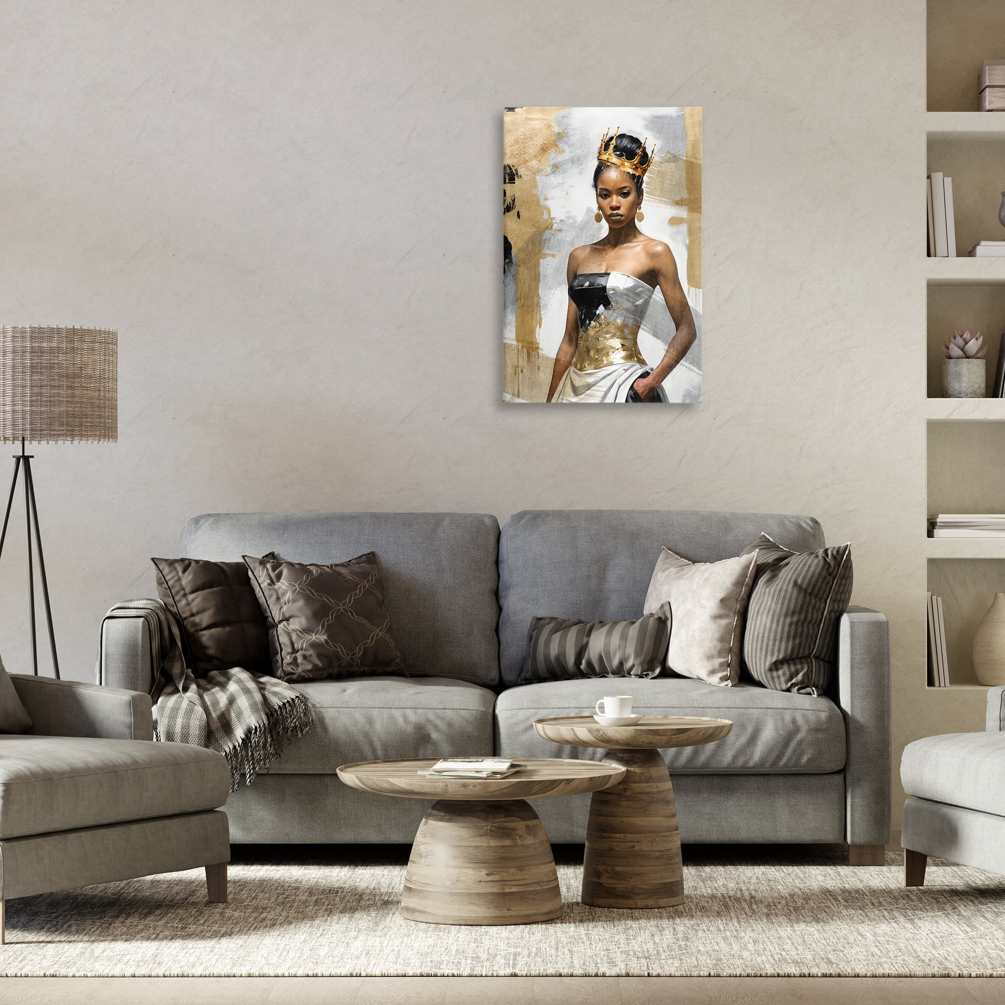 Stupell Industries Glam Abstraction Woman People Painting Wrapped Canvas Art Print Wall Art, 20 x 30