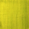 thumbnail image 1 of Ahgly Company Machine Washable Indoor Square Abstract Yellow Contemporary Area Rugs, 7' Square, 1 of 4