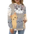 thumbnail image 4 of Cute Cartoon Cats Men's Women New Sweatshirt Hoodie Men's Plus Size Sweatshirt Hooded Sweatshirt 3d Printed Street Men's Cloth, 4 of 6