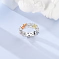thumbnail image 6 of 925 Sterling Silver Heart Cross Crown Ring with Colorful Zircon - Wedding Engagement Jewelry Gift, 6 of 30