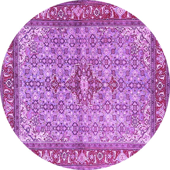 Ahgly Company Indoor Round Persian Purple Traditional Area Rugs, 8' Round