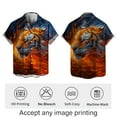 thumbnail image 3 of WHNBCW Novelty Tiger Button Down Shirt Funny Animal Graphic Hawaiian Shirt, 3 of 7