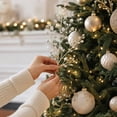 thumbnail image 4 of Faux Crystal Christmas Tree Decoration, White Insert Stem with Shell Pearl Accent for Winter Holiday Party Display, 4 of 6
