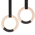 thumbnail image 4 of Bangcool 1 Pair Wooden Gymnastics Rings Professional Exercise Ring Non Slip Training Ring, 4 of 10