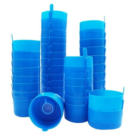 

50 Pcs 3&5 Gallon Water Jug Cap Anti Splash Water Bottle Caps Reusable 55mm Non Spill Caps with Water Bottle Handle