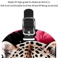 thumbnail image 4 of Square 2Pack PU Leather Rose and Leopard Cruise Luggage Tag with Privacy Cover and Name ID Tag for Travel Handbags Backpacks Luggage Tags, 4 of 6