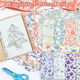 thumbnail image 4 of Evjurcn 24 Sheets Scrapbook Paper for Junk Journal Supplies, 11.8x11.8" Double Sided Aesthetic Craft Paper, 12 Designs, 4 of 7