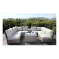 thumbnail image 2 of Living Source Intl 10-Piece Wicker / Rattan Sectional Set w/Cup Table in Gray, 2 of 13