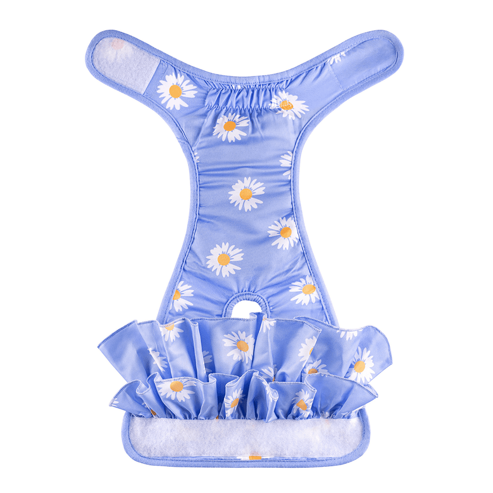 Monebena 3 Packs Washable Female Dog Diapers, Durable Pet Skirt for Dog Dress, Reusable Pet Diapers and Puppies Dogs Heat Panties for Girl Dogs Menstrual Periods