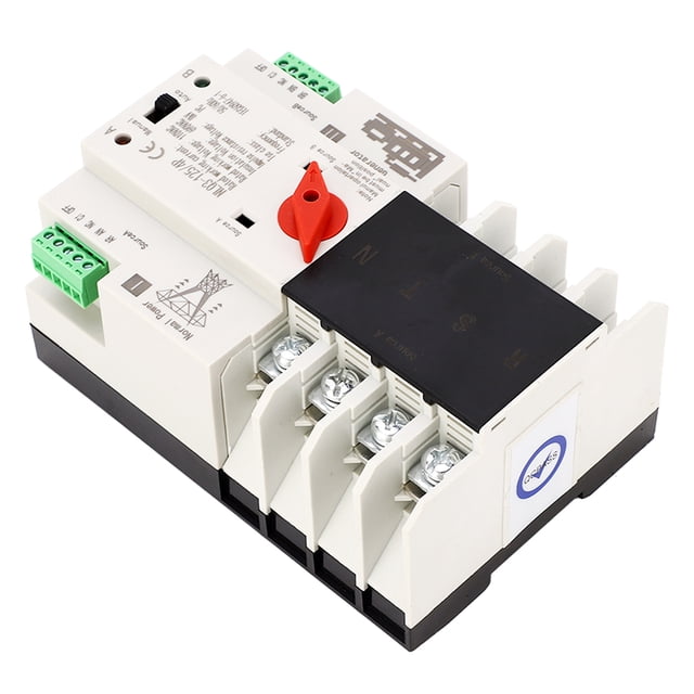 Interruptor de Automáco, Interruptor de Potencia Dual 4p AC110V 63A Retardante PC Manual Manual para Hogar